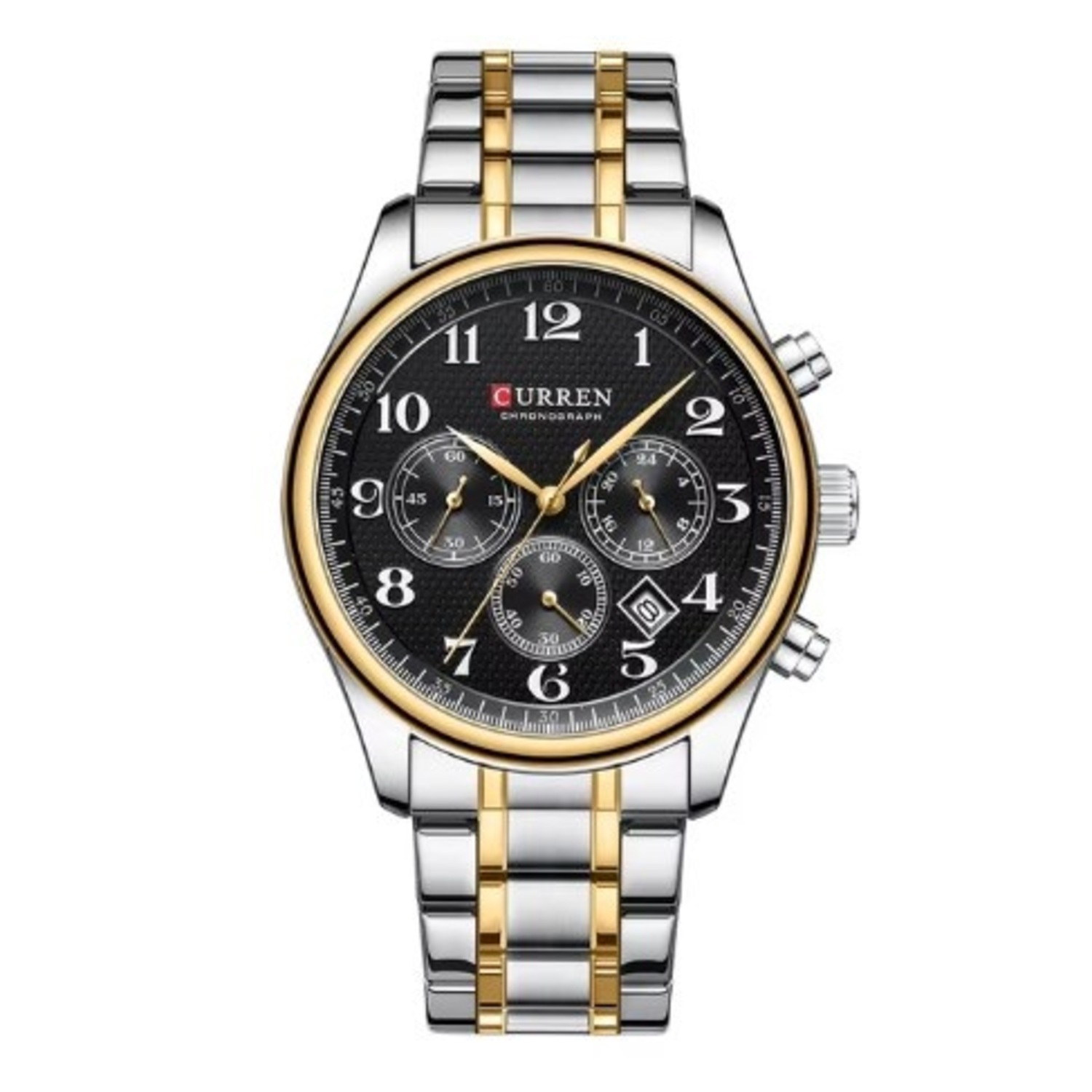 Foto 2 pulgar | Reloj Curren 8466 Kree2004 de Acero Inoxidable Plateado con Tablero Negro