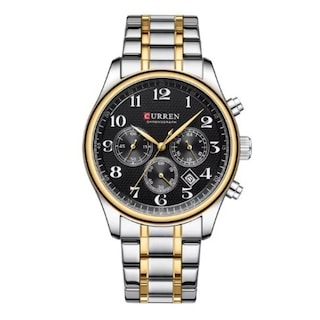 Foto 1 | Reloj Curren 8466 Kree2004 de Acero Inoxidable Plateado con Tablero Negro