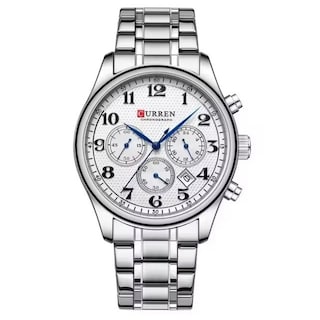 Foto 1 | Reloj Curren 8466 Kree2001 Acero Inoxidable Plateado