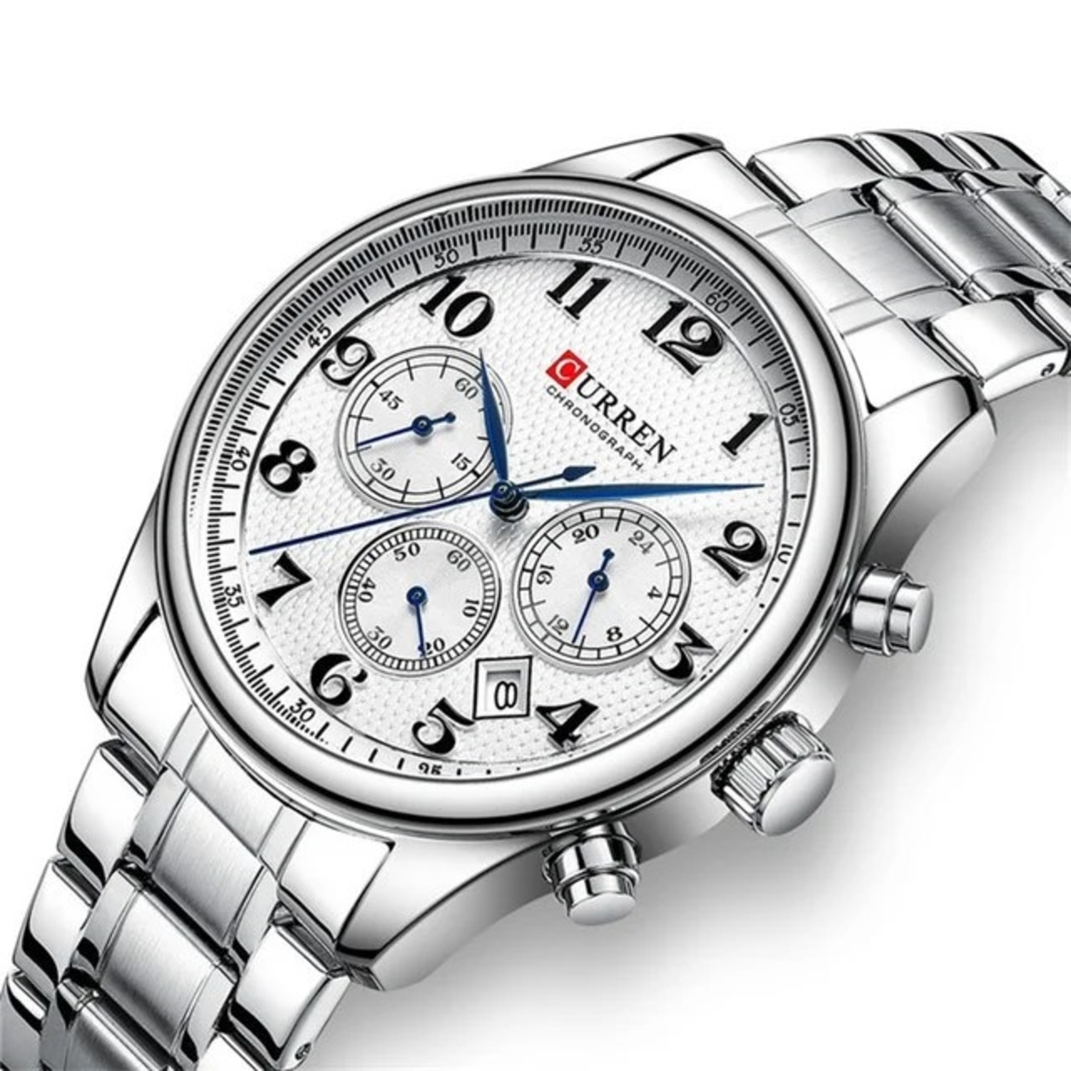Foto 3 pulgar | Reloj Curren 8466 Kree2001 Acero Inoxidable Plateado