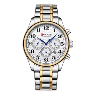 Foto 1 | Reloj Curren 8466 Kree2003 de Acero Inoxidable Plateado con Tablero Blanco