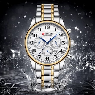 Foto 2 | Reloj Curren 8466 Kree2003 de Acero Inoxidable Plateado con Tablero Blanco