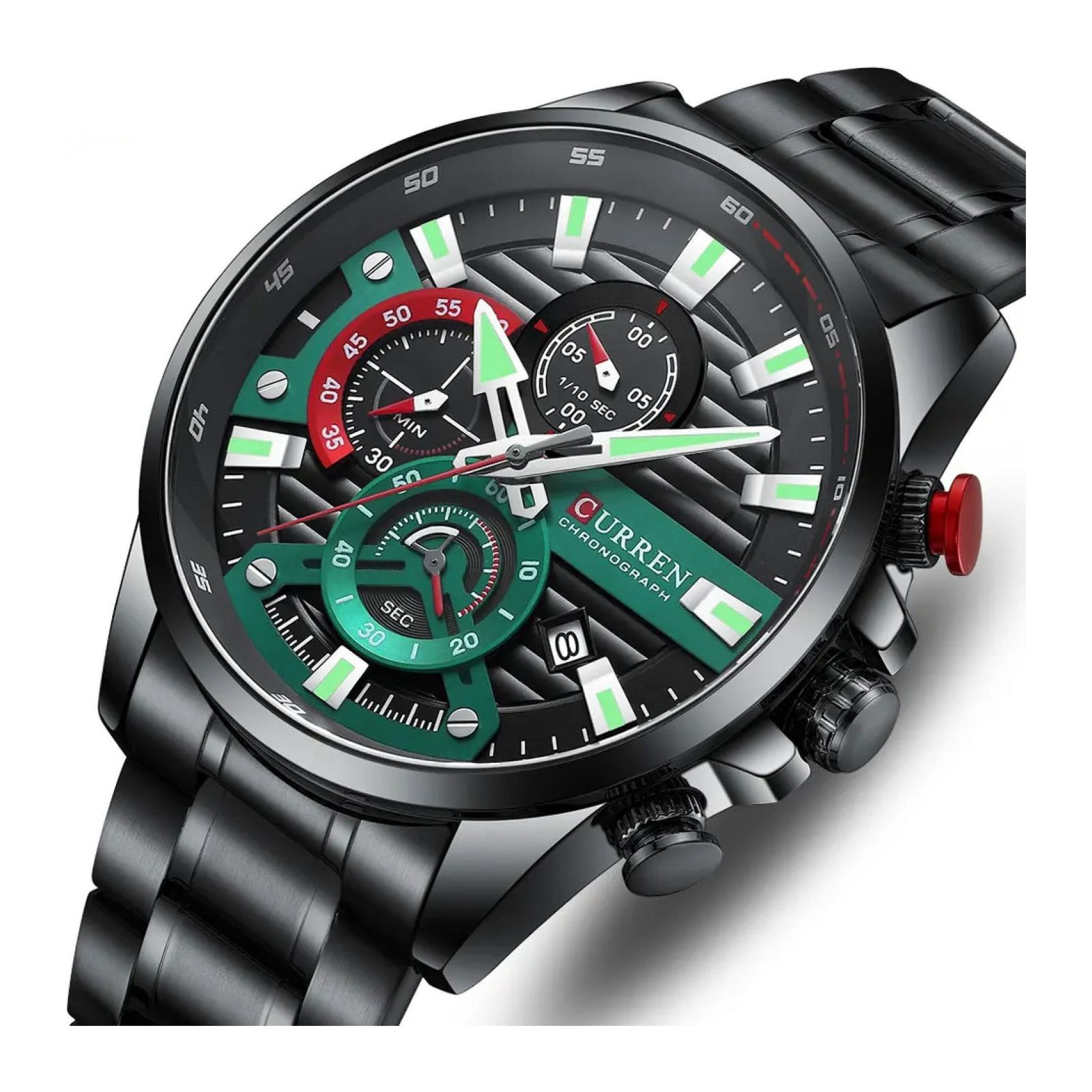 Foto 2 | Reloj Curren 8415 Kred610107 Con Caja De Acero Inoxidable Negra Y Tablero Negro