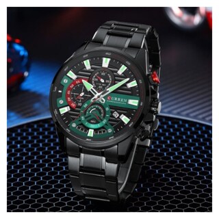 Foto 3 | Reloj Curren 8415 Kred610107 Con Caja De Acero Inoxidable Negra Y Tablero Negro
