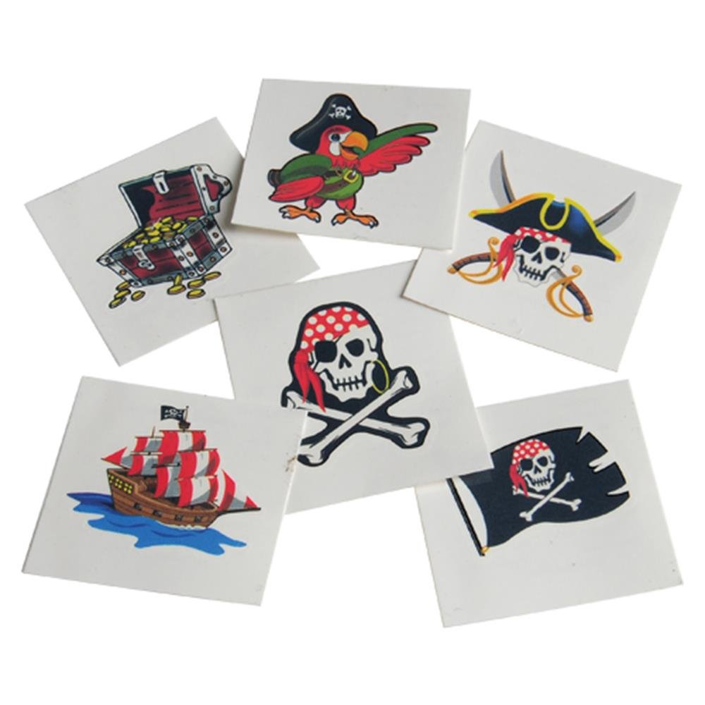 Foto 2 pulgar | Tatuajes Temporales U.s. Toy Pirates Childrens Para Niños - Venta Internacional.