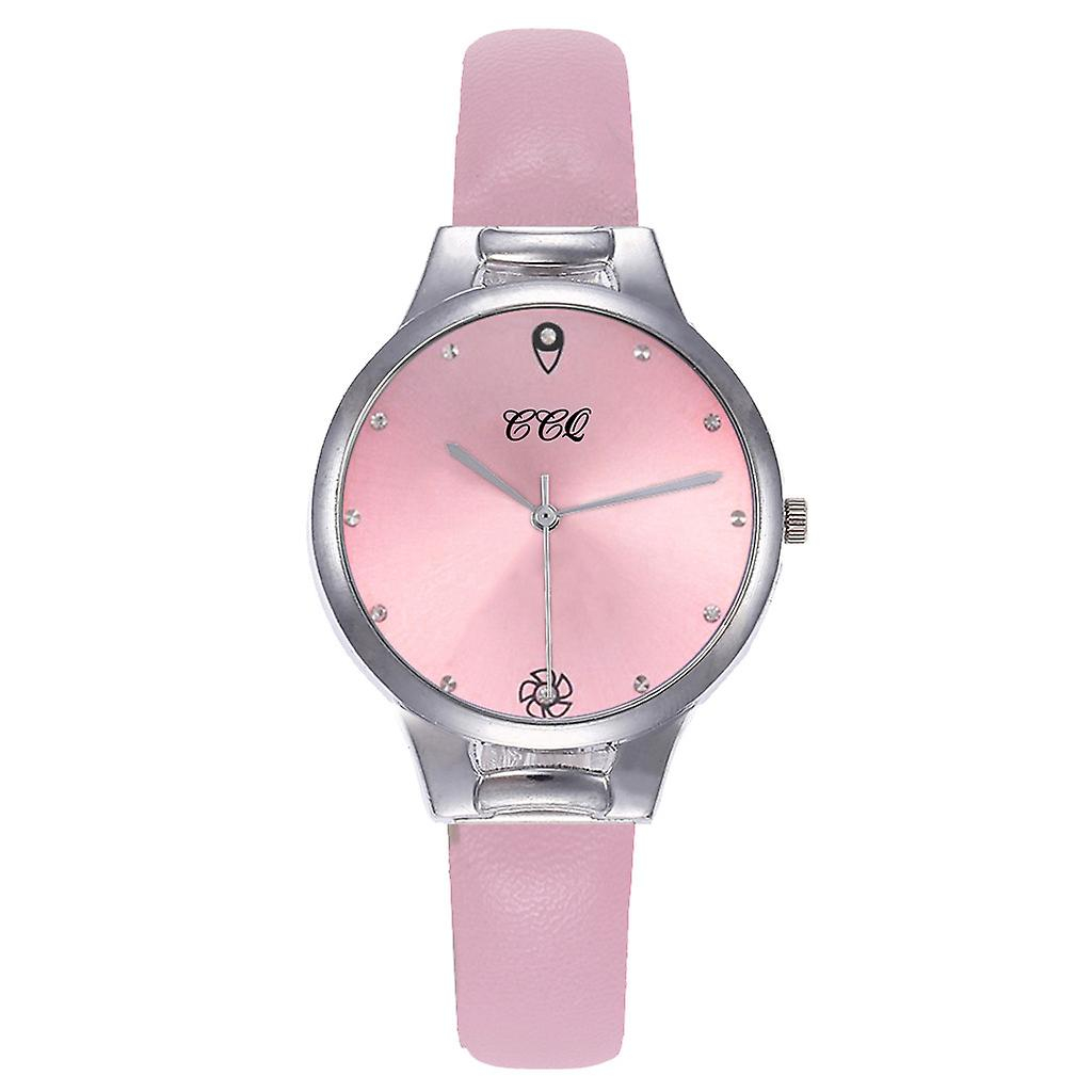 Reloj Huoguo Fashion  Lujoso  Con Esfera Mate Sin Escala  De Piel - Venta Internacional.