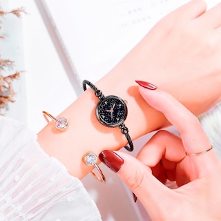 Foto 4 | Reloj Huoguo Fashion Simple Star Con Incrustaciones De Acero Inoxidable - Venta Internacional.