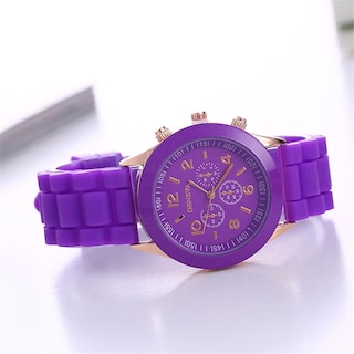 Foto 1 | Reloj Huoguo Fashion De Silicona Con Tres Ojos Color Caramelo Para Mujer - Venta Internacional.