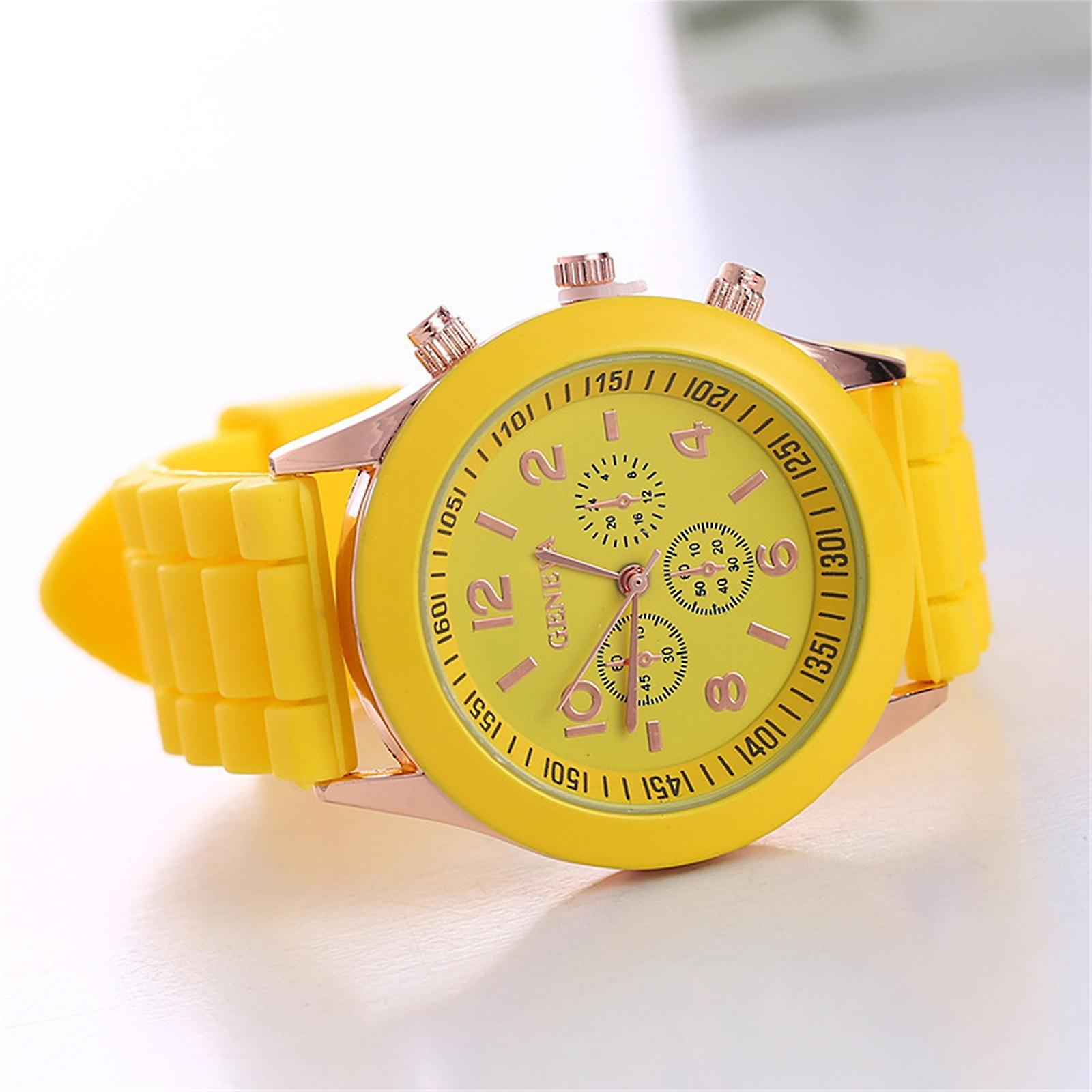 Reloj Huoguo Fashion De Silicona Con Tres Ojos  Color Caramelo  Para Mujer - Venta Internacional.