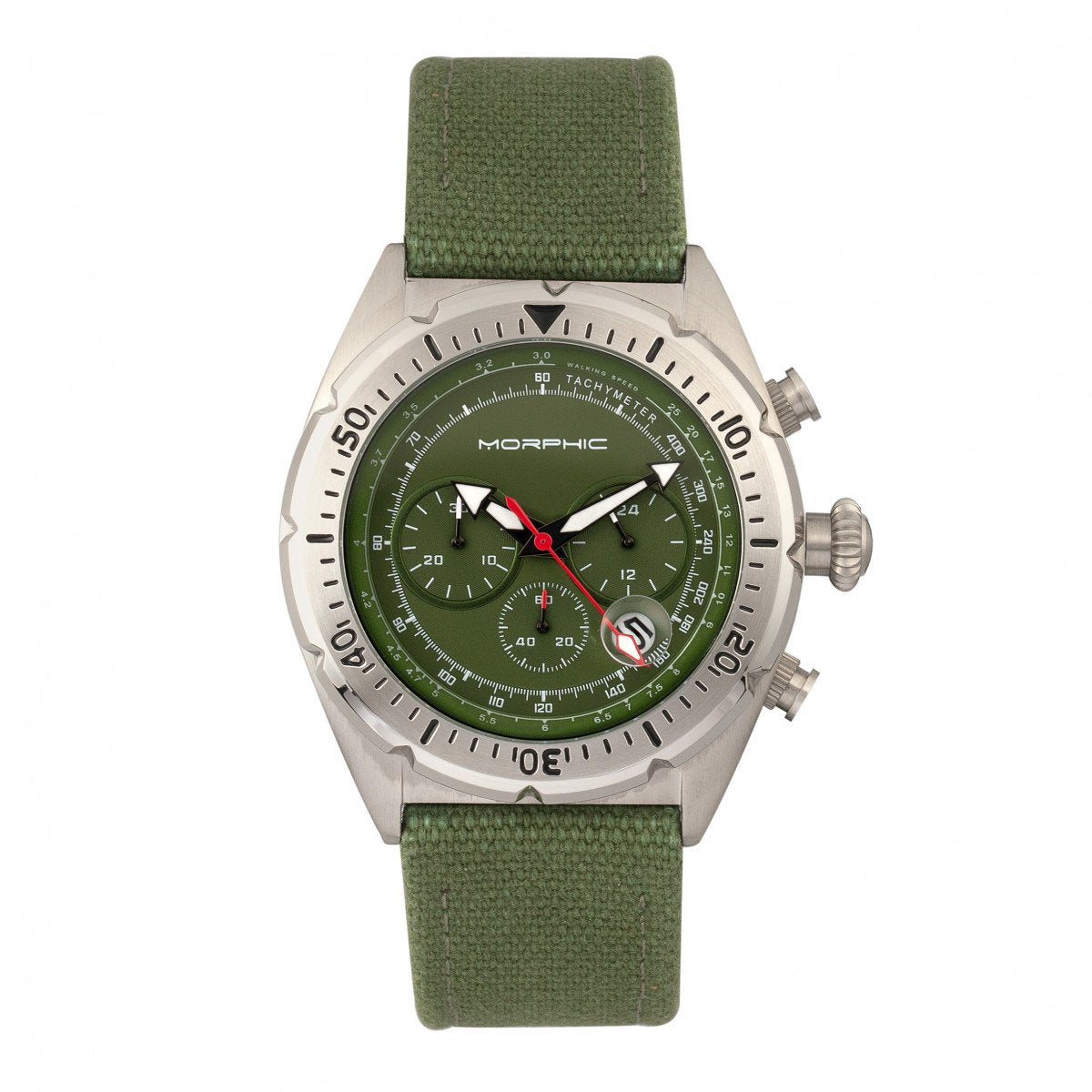 Foto 5 | Reloj: Correa De Cuero Trenzado Con Cronógrafo De La Serie Morphic M53 - Venta Internacional.