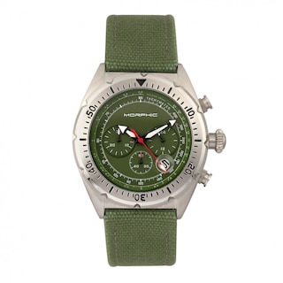 Foto 5 | Reloj: Correa De Cuero Trenzado Con Cronógrafo De La Serie Morphic M53 - Venta Internacional.
