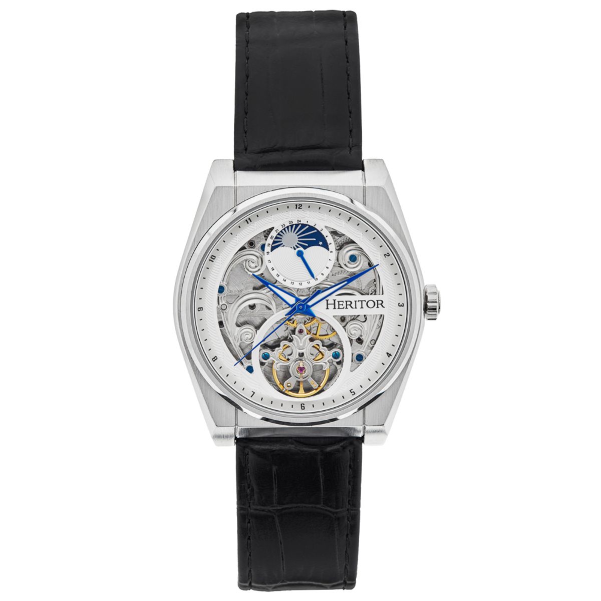 Foto 3 pulgar | Reloj Heritor Automatic Daxton Skeleton Negro/dorado Para Hombre - Venta Internacional.