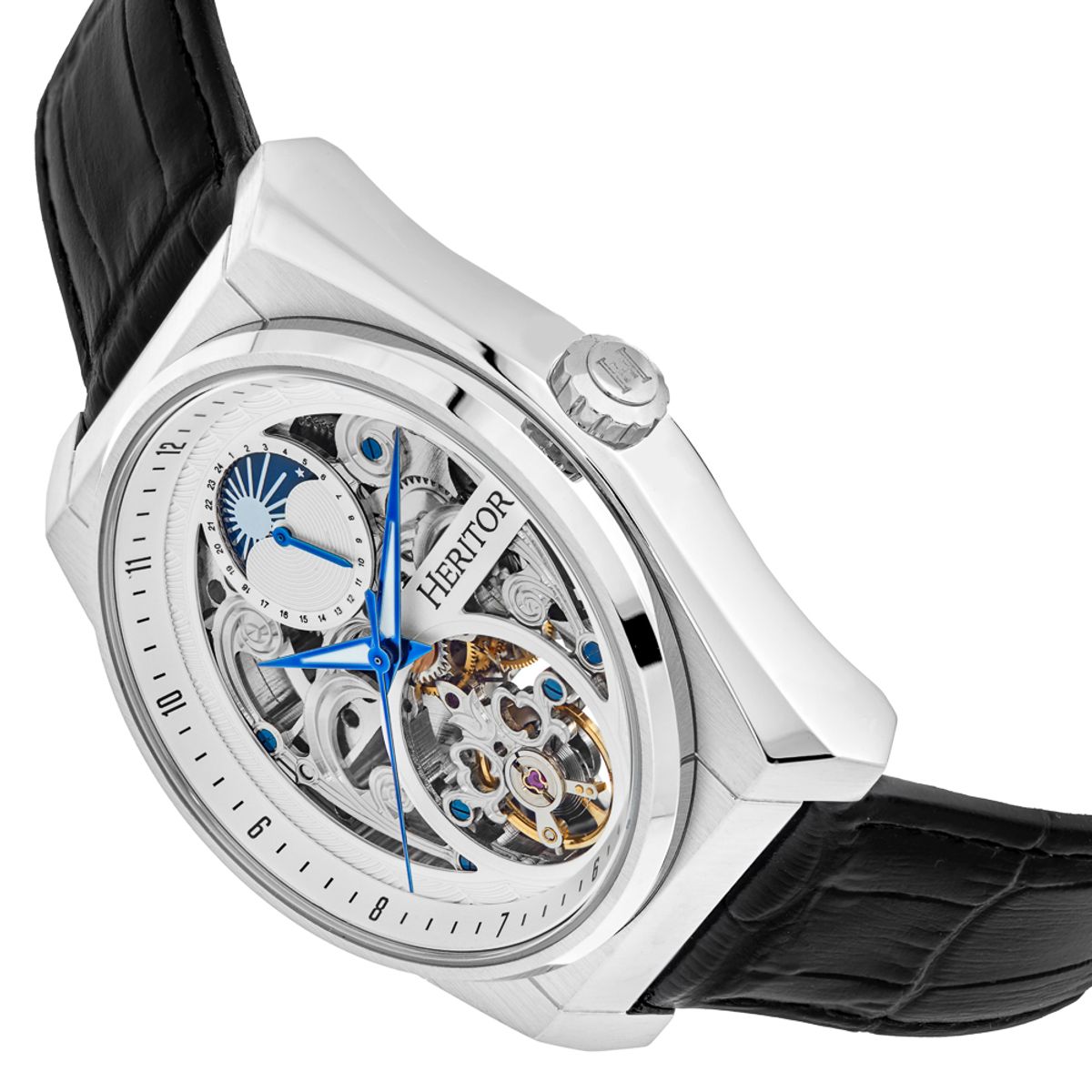 Foto 5 pulgar | Reloj Heritor Automatic Daxton Skeleton Negro/dorado Para Hombre - Venta Internacional.