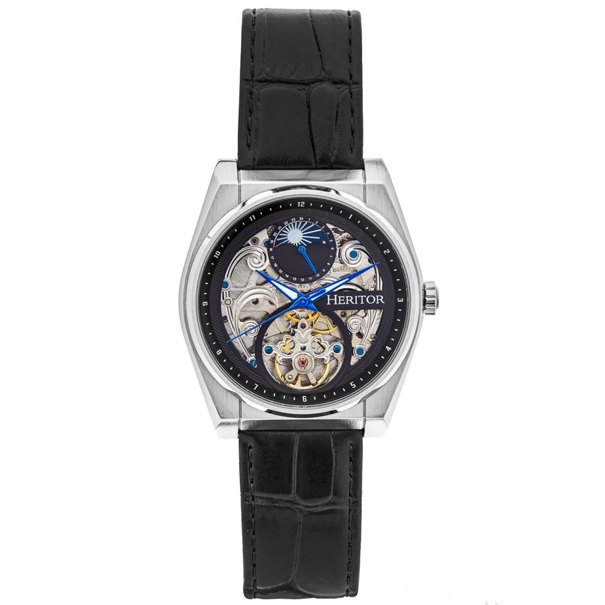 Foto 7 pulgar | Reloj Heritor Automatic Daxton Skeleton Negro/dorado Para Hombre - Venta Internacional.