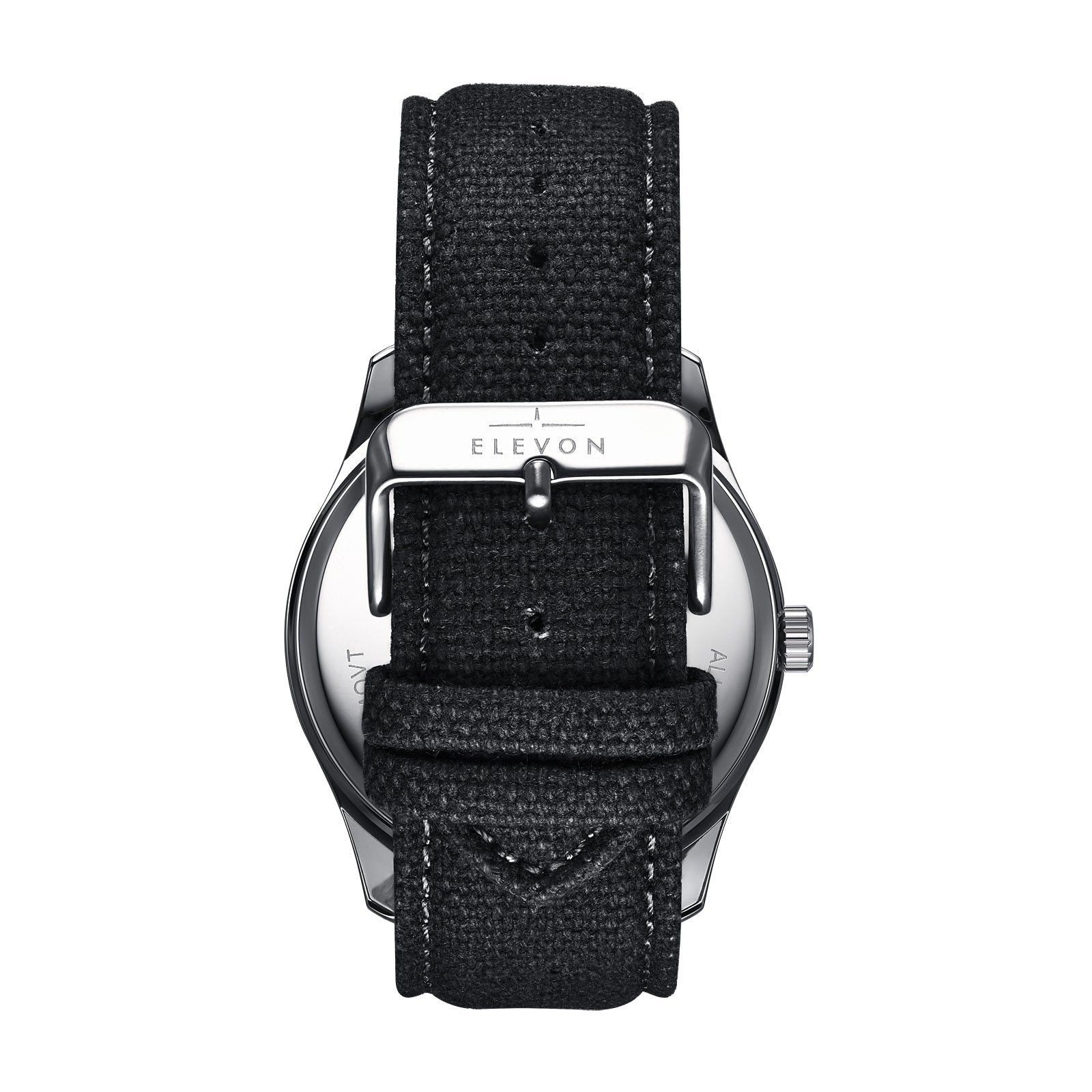 Foto 6 pulgar | Reloj Elevon Crosswind - Brazalete Plateado Con Revestimiento De Lona Y Piel - Venta Internacional.