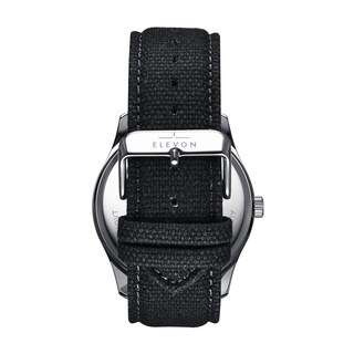 Foto 5 | Reloj Elevon Crosswind - Brazalete Plateado Con Revestimiento De Lona Y Piel - Venta Internacional.