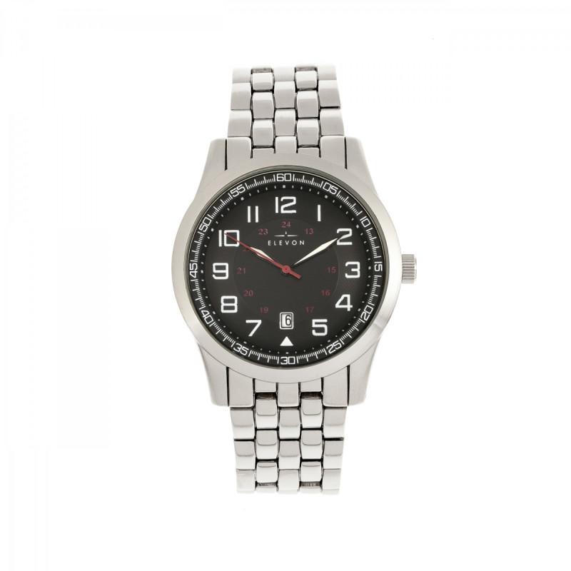 Foto 1 | Reloj Elevon Garrison - Brazalete Con Fecha Para Hombre  Color Plateado Y Negro - Venta Internacional.