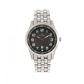 Foto 1 | Reloj Elevon Garrison - Brazalete Con Fecha Para Hombre Color Plateado Y Negro - Venta Internacional.