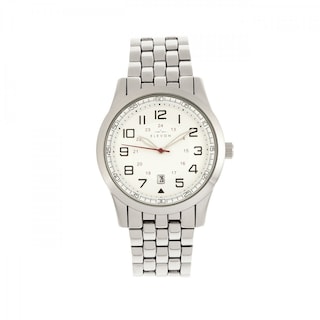 Foto 2 | Reloj Elevon Garrison - Brazalete Con Fecha Para Hombre Color Plateado Y Negro - Venta Internacional.