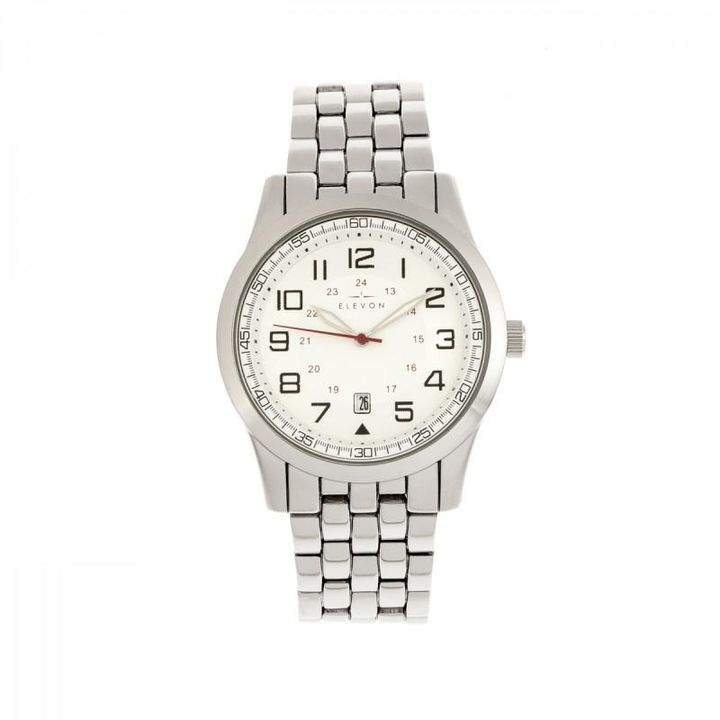 Foto 6 pulgar | Reloj Elevon Garrison - Brazalete Con Fecha Para Hombre  Color Plateado Y Negro - Venta Internacional.