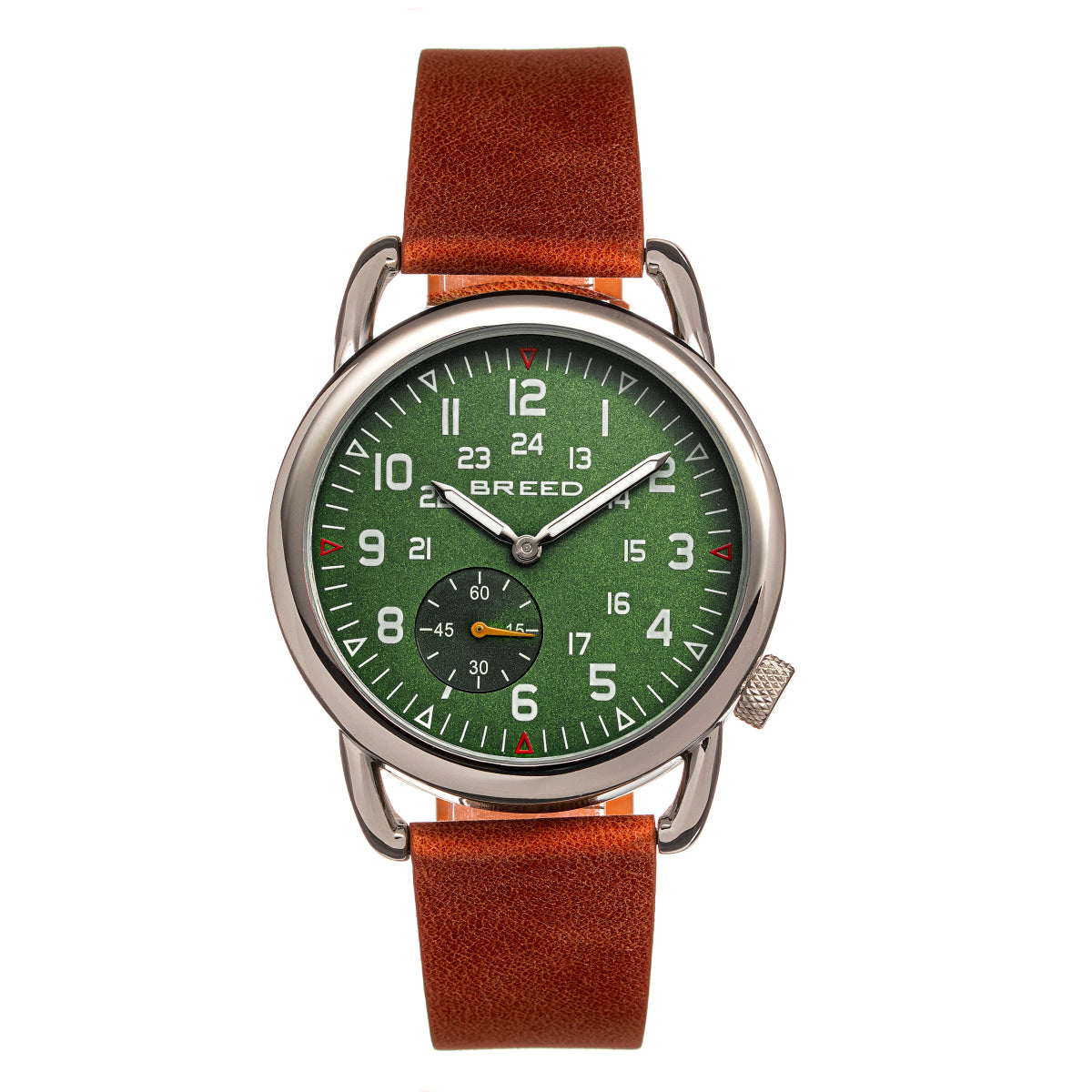 Foto 8 pulgar | Correa De Piel Watch Breed Regulator Con Segunda Subesfera Marrón/verde - Venta Internacional.