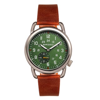 Foto 7 | Correa De Piel Watch Breed Regulator Con Segunda Subesfera Marrón/verde - Venta Internacional.