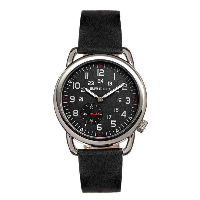 Foto 2 pulgar | Correa De Piel Watch Breed Regulator Con Segunda Subesfera Negra - Venta Internacional.