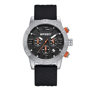 Foto 2 | Correa De Piel Watch Breed Double Agent Con Día/fecha Color Negro - Venta Internacional.