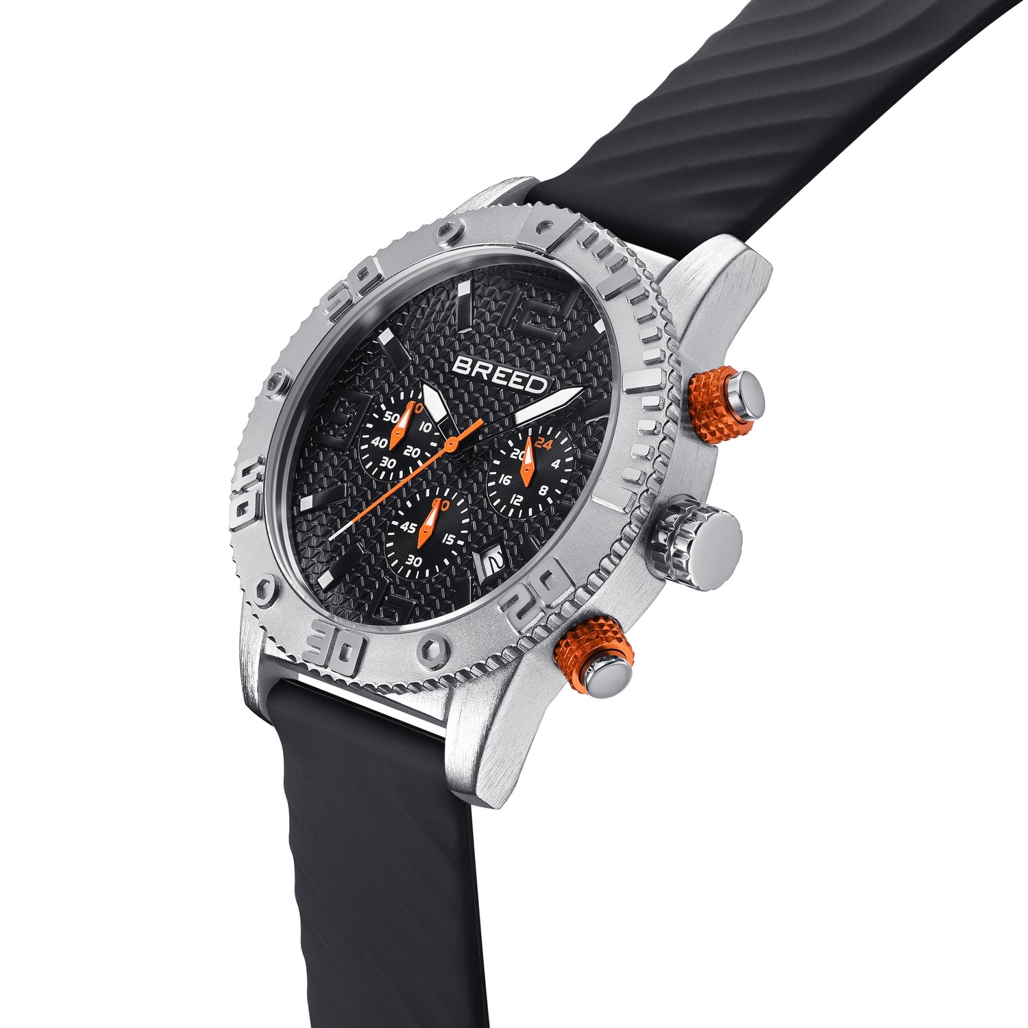 Foto 3 | Correa De Piel Watch Breed Double Agent Con Día/fecha  Color Negro - Venta Internacional.