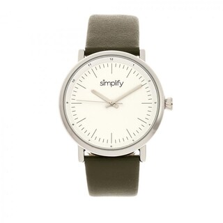Foto 7 | Reloj Simplify The 6200 Con Correa De Piel Negra Y Plateada Para Hombre - Venta Internacional.