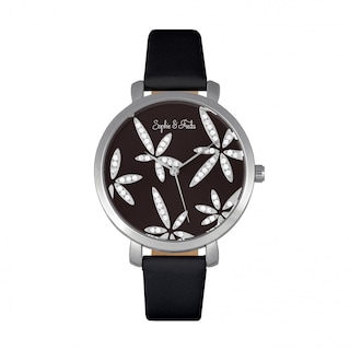 Foto 5 | Reloj Sophie & Freda Key West De Piel Con Swarovski Dorado/morado - Venta Internacional.