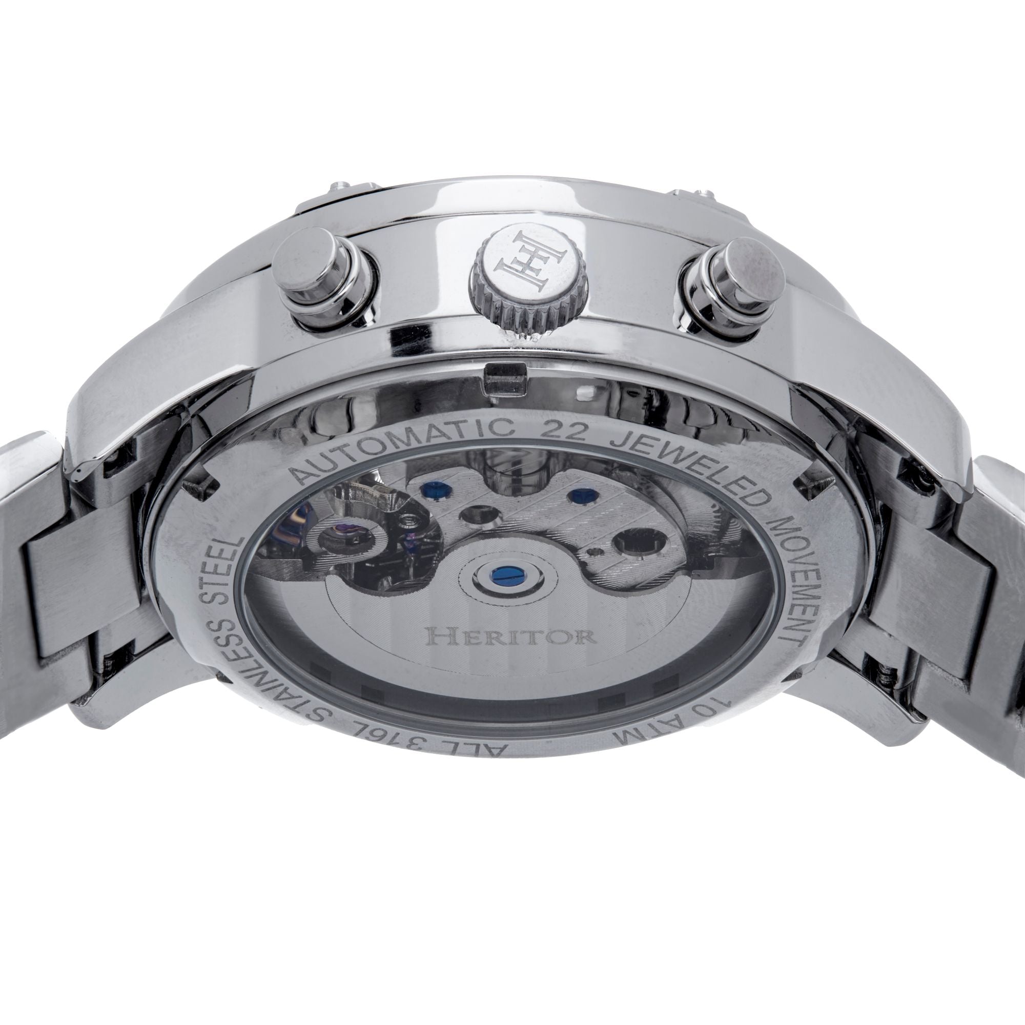 Foto 5 | Reloj Heritor Automatic Wilhelm Semi-skeleton Con Día/fecha - Negro - Venta Internacional.