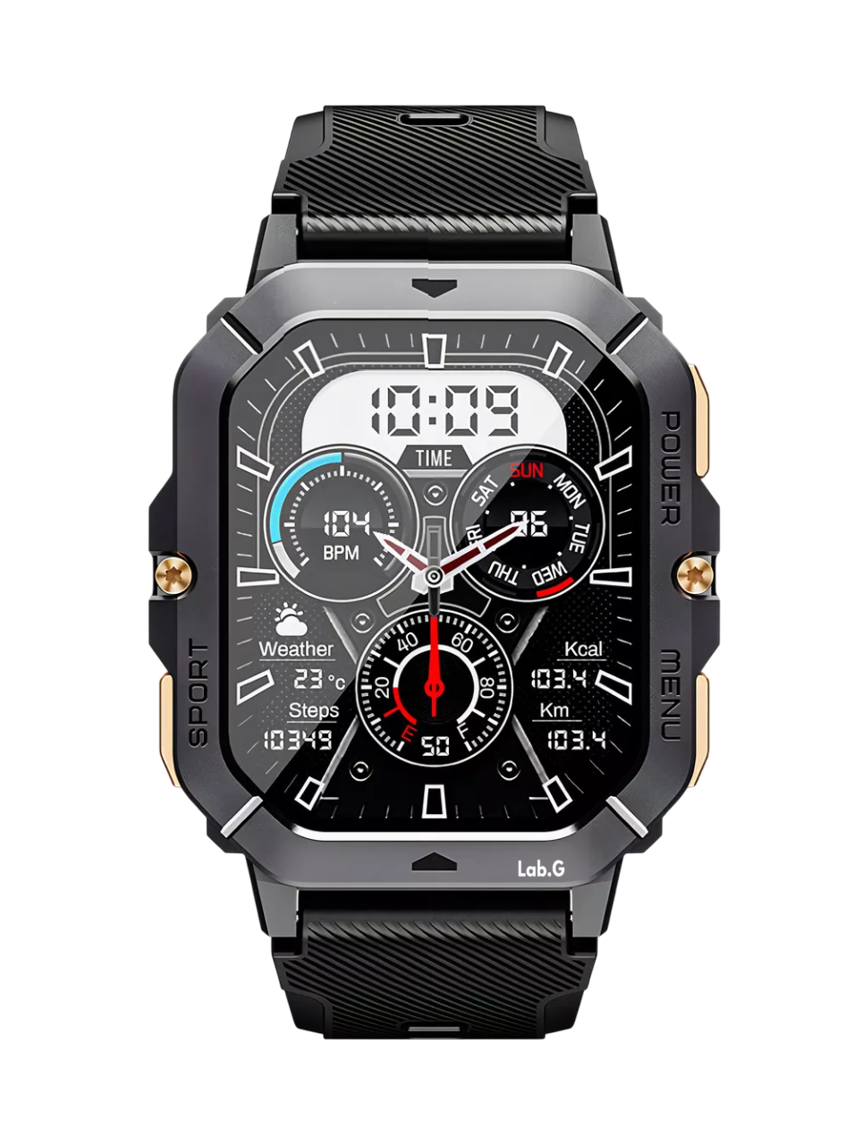 Smartwatch C28 Resistente al Agua Negro