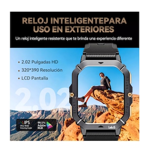 Foto 4 | Smartwatch C28 Resistente al Agua Negro