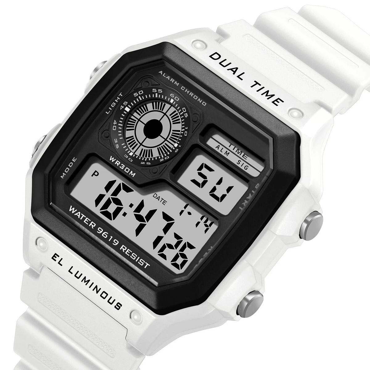 Foto 4 pulgar | Reloj Deportivo Con Luz Ventdepot Mxlnh-002 2piezas Blanco