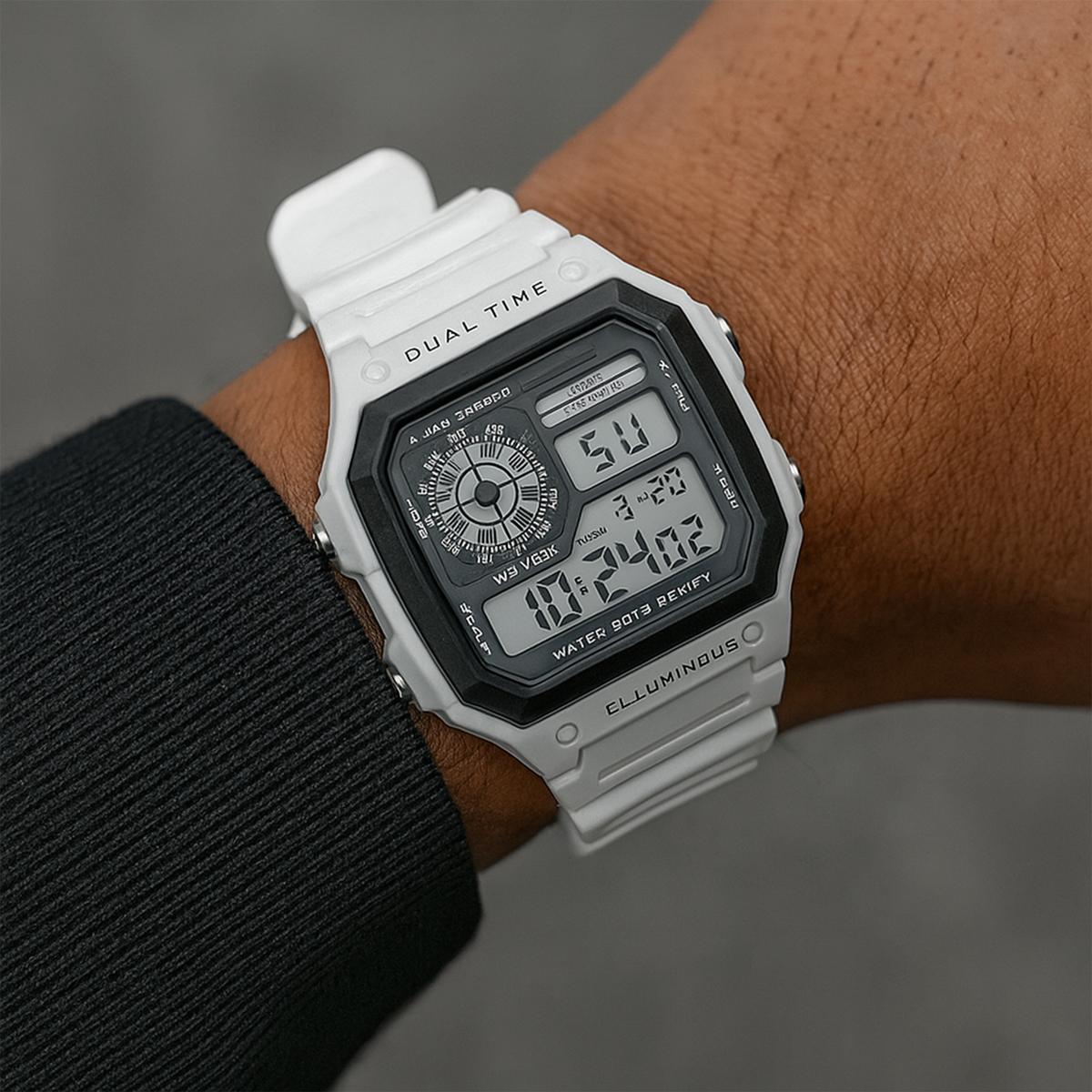 Foto 5 pulgar | Reloj Deportivo Con Luz Ventdepot Mxlnh-002 2piezas Blanco