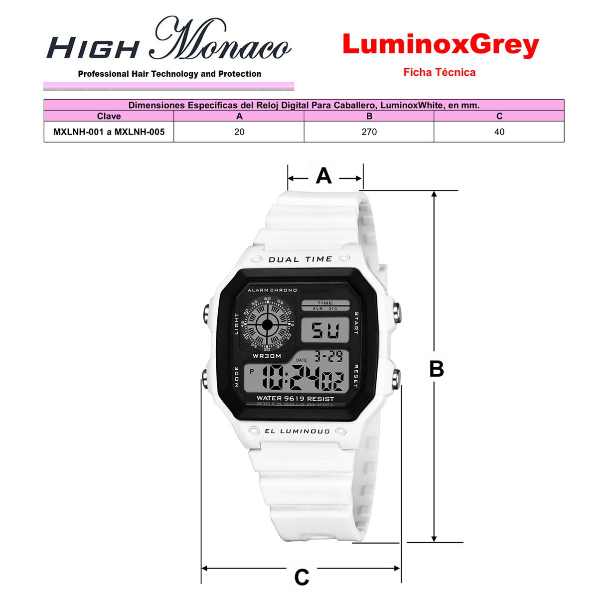 Foto 6 pulgar | Reloj Deportivo Con Luz Ventdepot Mxlnh-002 2piezas Blanco