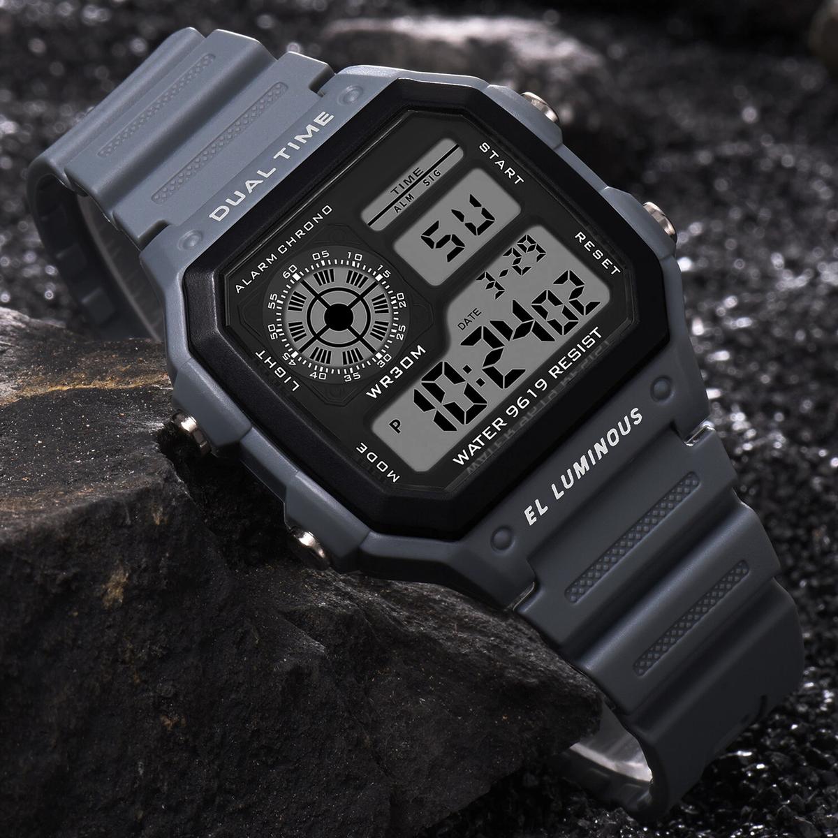 Foto 7 pulgar | Reloj Digital Resistente Ventdepot Mxlnx-001  Gris 