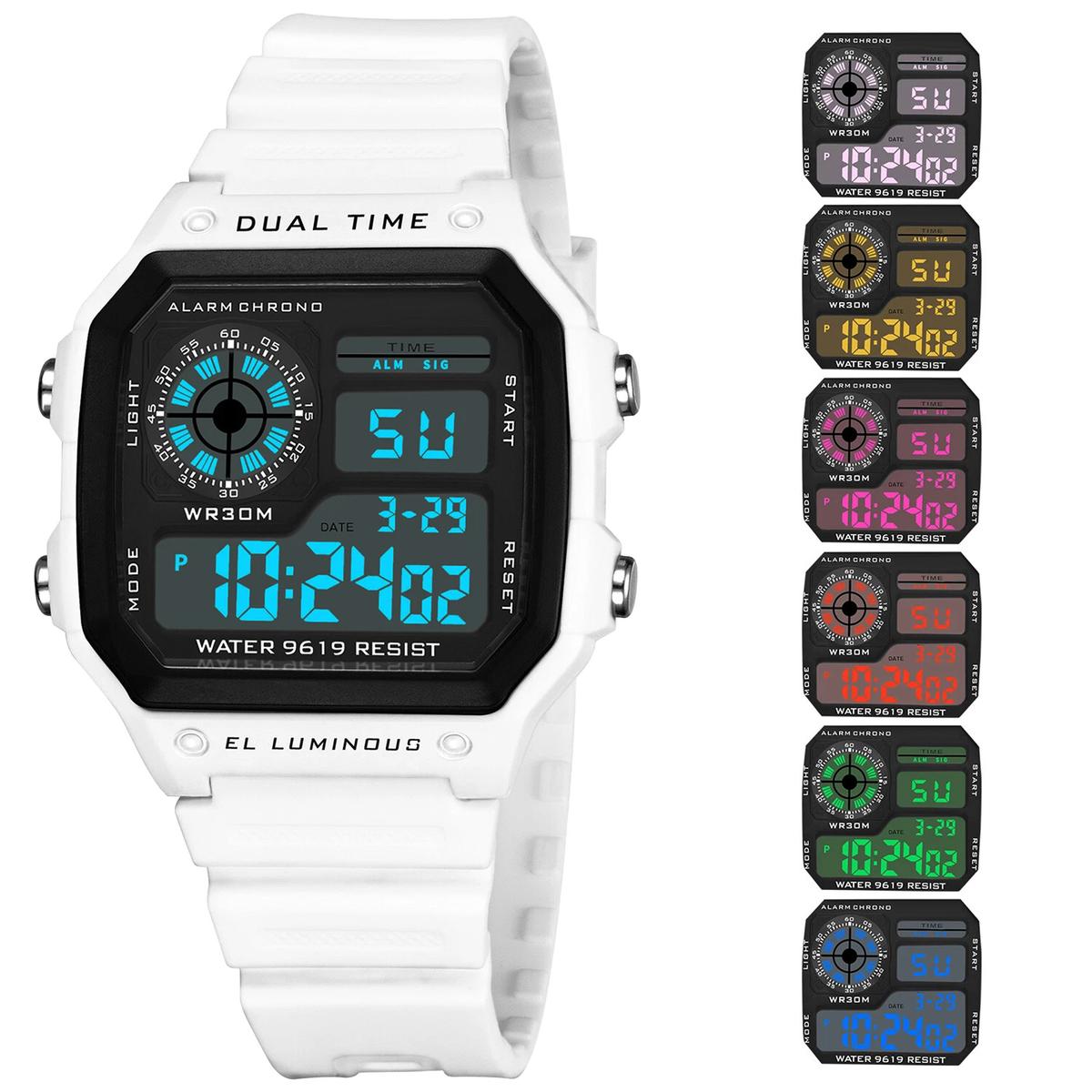 Foto 3 pulgar | Reloj Digital Ventdepot Mxlnh-001 Blanco