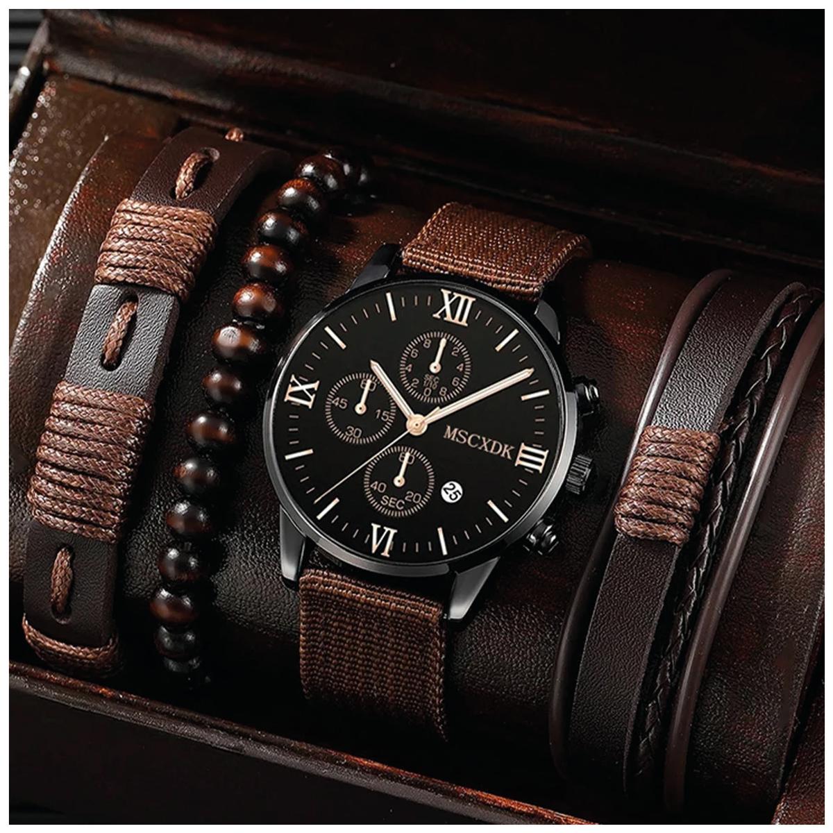 Foto 4 pulgar | Reloj Clásico High Monaco  Mxckf-002 2 Piezas Café