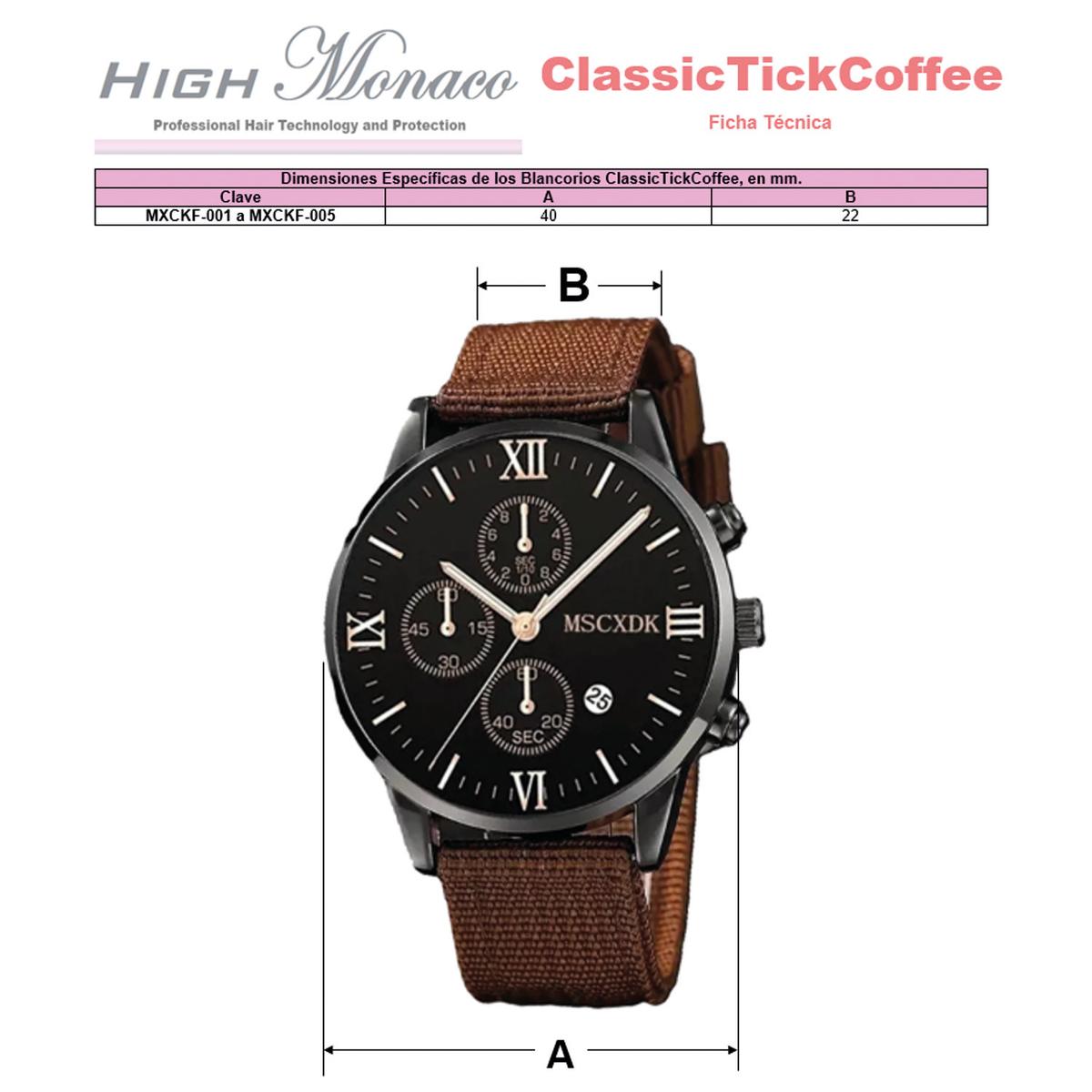 Foto 6 | Reloj Clásico High Monaco  Mxckf-002 2 Piezas Café