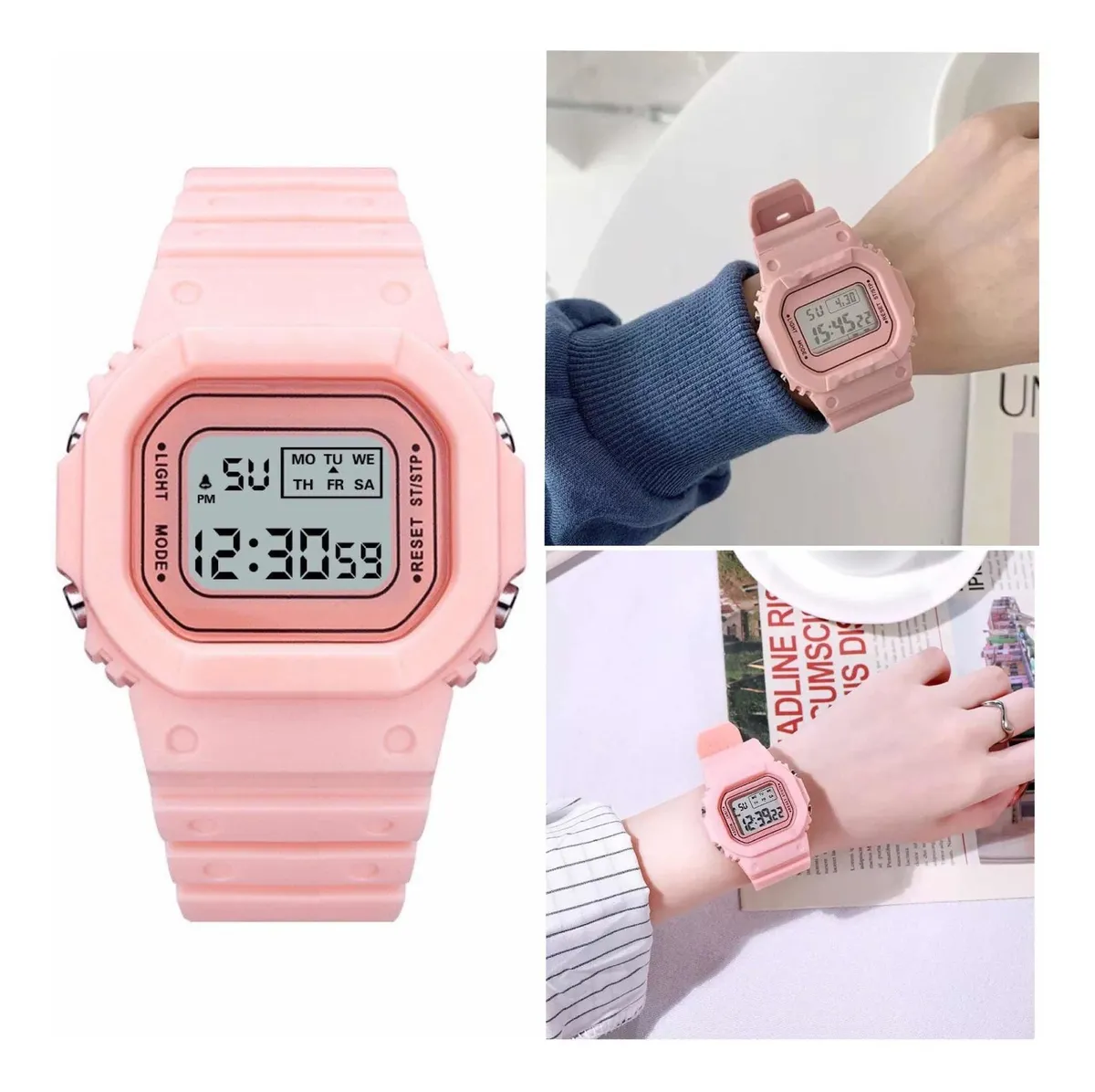 Foto 3 pulgar | Reloj Deportivo Digital para Mujer Malubero color Rosa