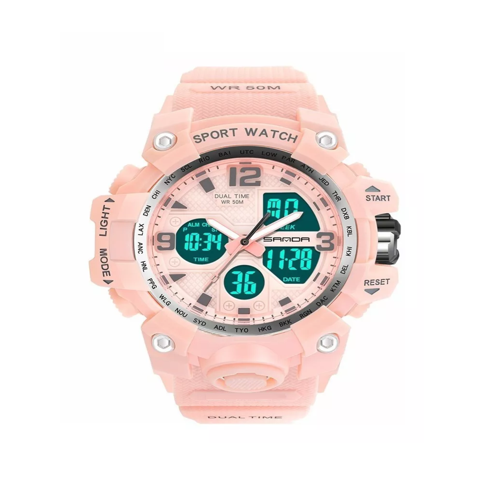 Foto 3 pulgar | Reloj Sport Rosa para Mujer