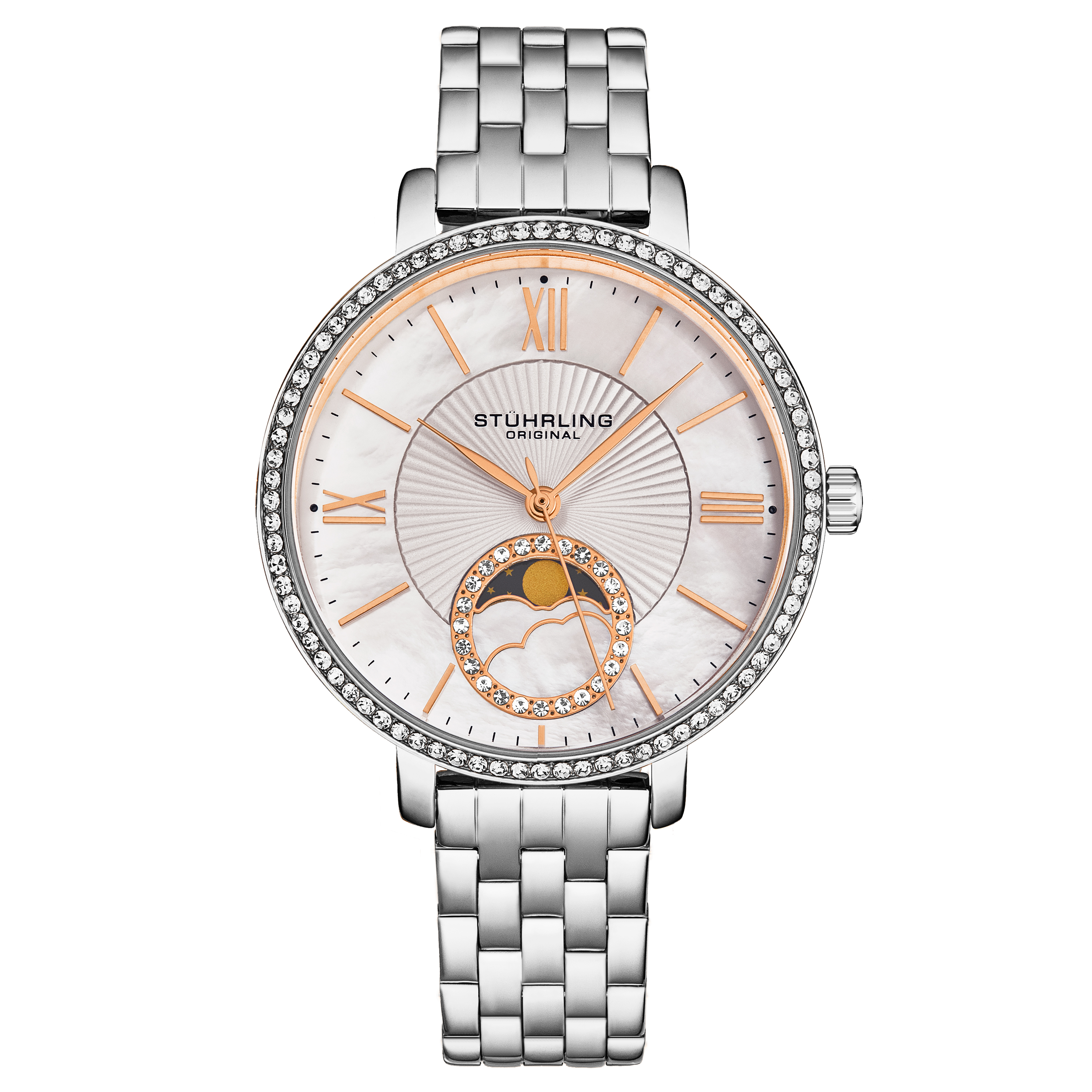 Venta Internacional-Reloj Stuhrling Original Plateado para Mujer