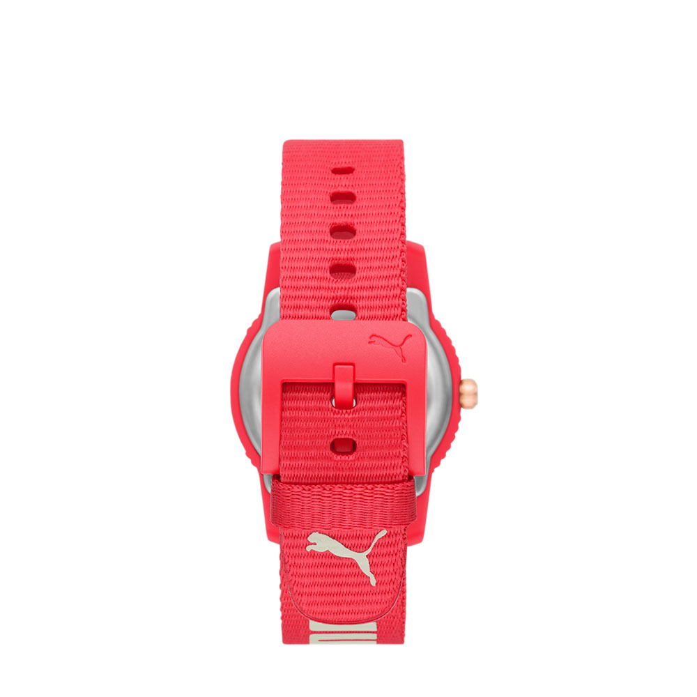 Foto 5 pulgar | Reloj Puma Ultrafresh color Rosa de Dama Esfera Y Correa De Pro-Planet Textil Rosa Movimiento Solar Resistente Al Agu