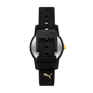 Foto 3 | Reloj Puma Ultrafresh Color Negro de Dama Esfera Dorada Correa De Cuero Negro Resistente Al Agua 30 m