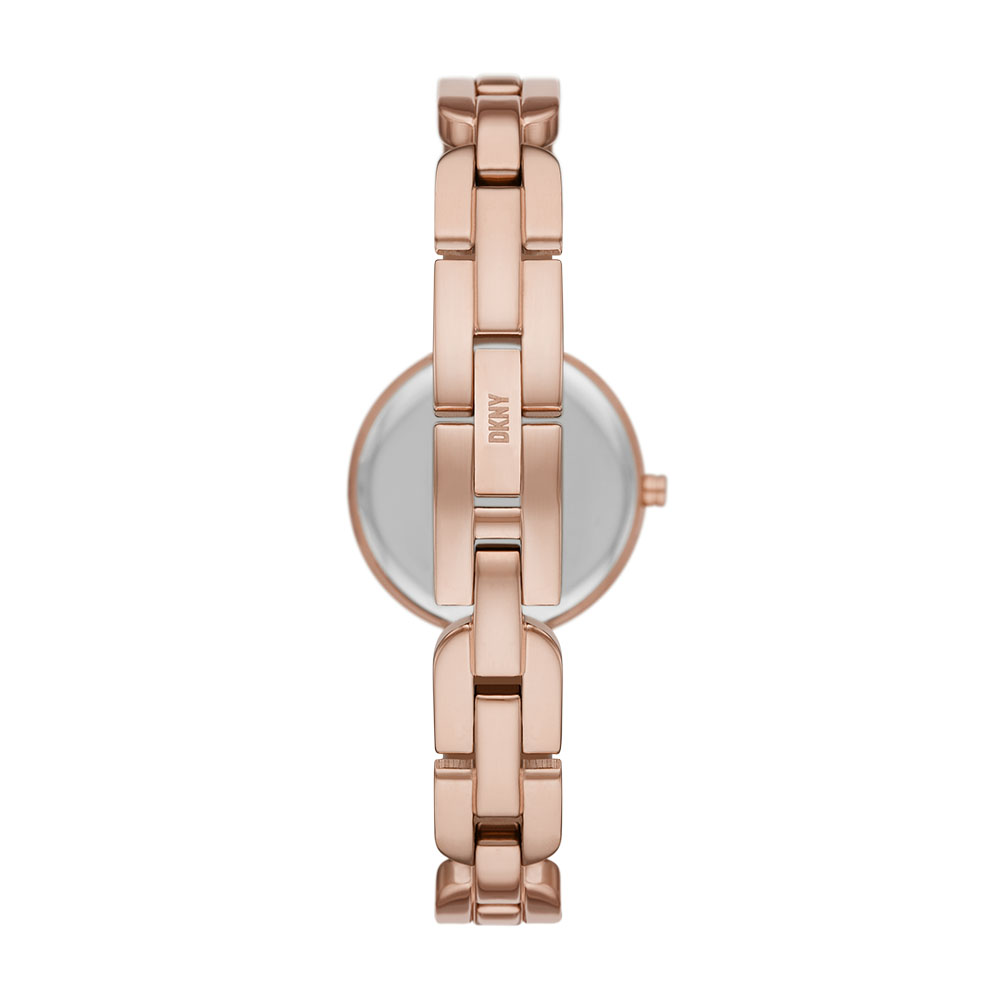 Foto 4 pulgar | Reloj DKNY City Link Rosa 34mm con Carátula Plateada de Espejo para Dama