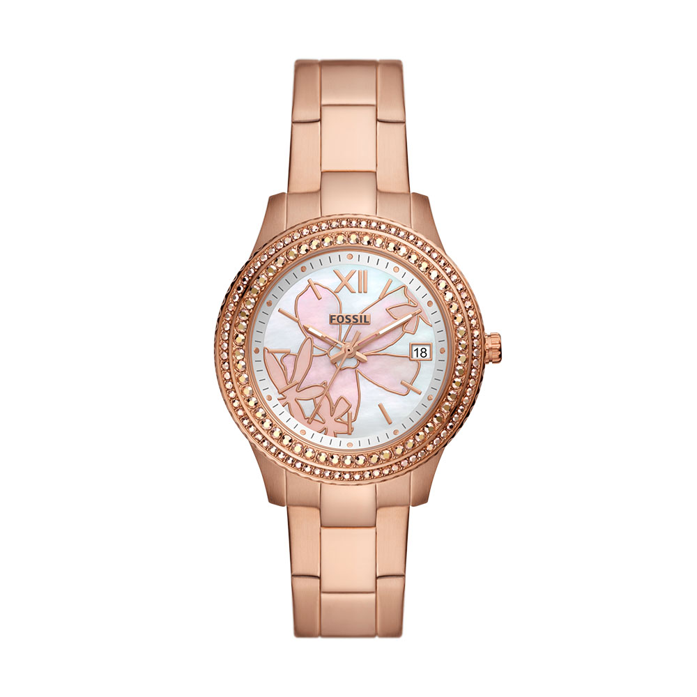 Foto 2 pulgar | Reloj Fossil Stella 37 mm Rosa para Mujer