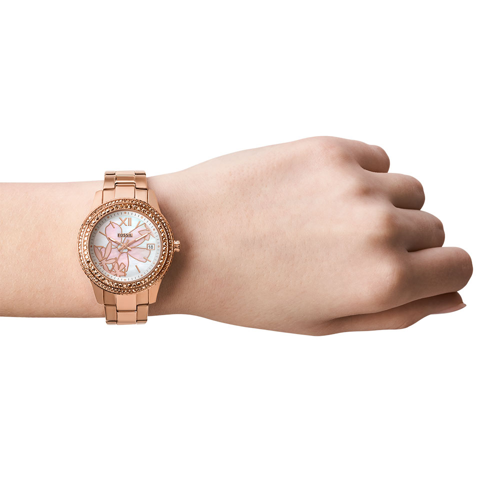 Foto 6 pulgar | Reloj Fossil Stella 37 mm Rosa para Mujer