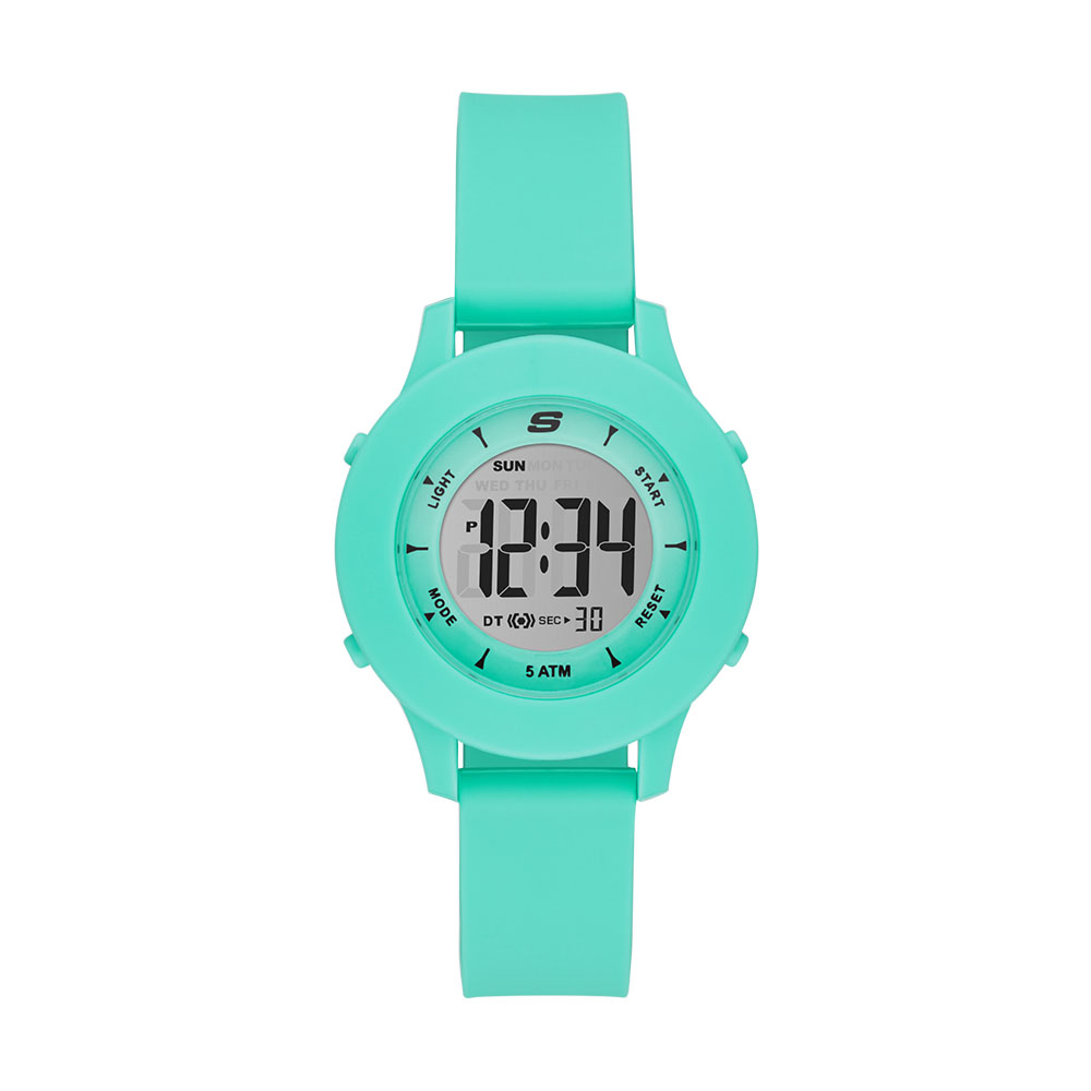 Foto 2 pulgar | Reloj Skechers Color Verde De Mujer Correa Silicona Turquesa, Carátula Digital A Juego